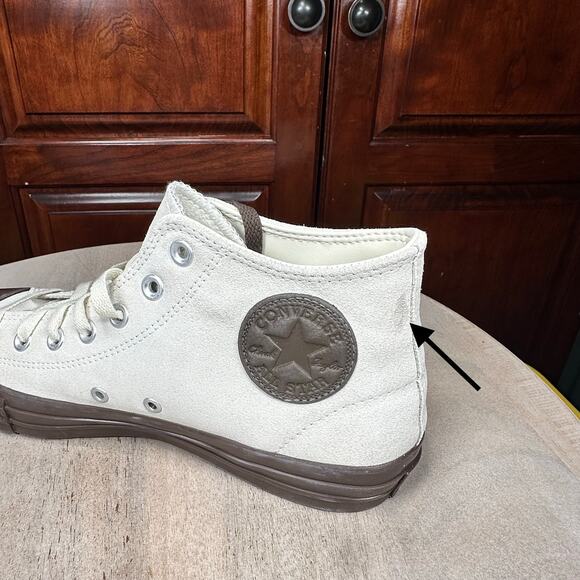 Converse CTAS Pro Mid Egret Brown Leather Shoes Mens 8.5 Womens 10.5 A09234C NEW - Picture 8 of 13